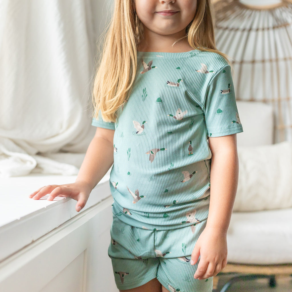 Mallards Small Ribbed Shorts Two-Piece Set