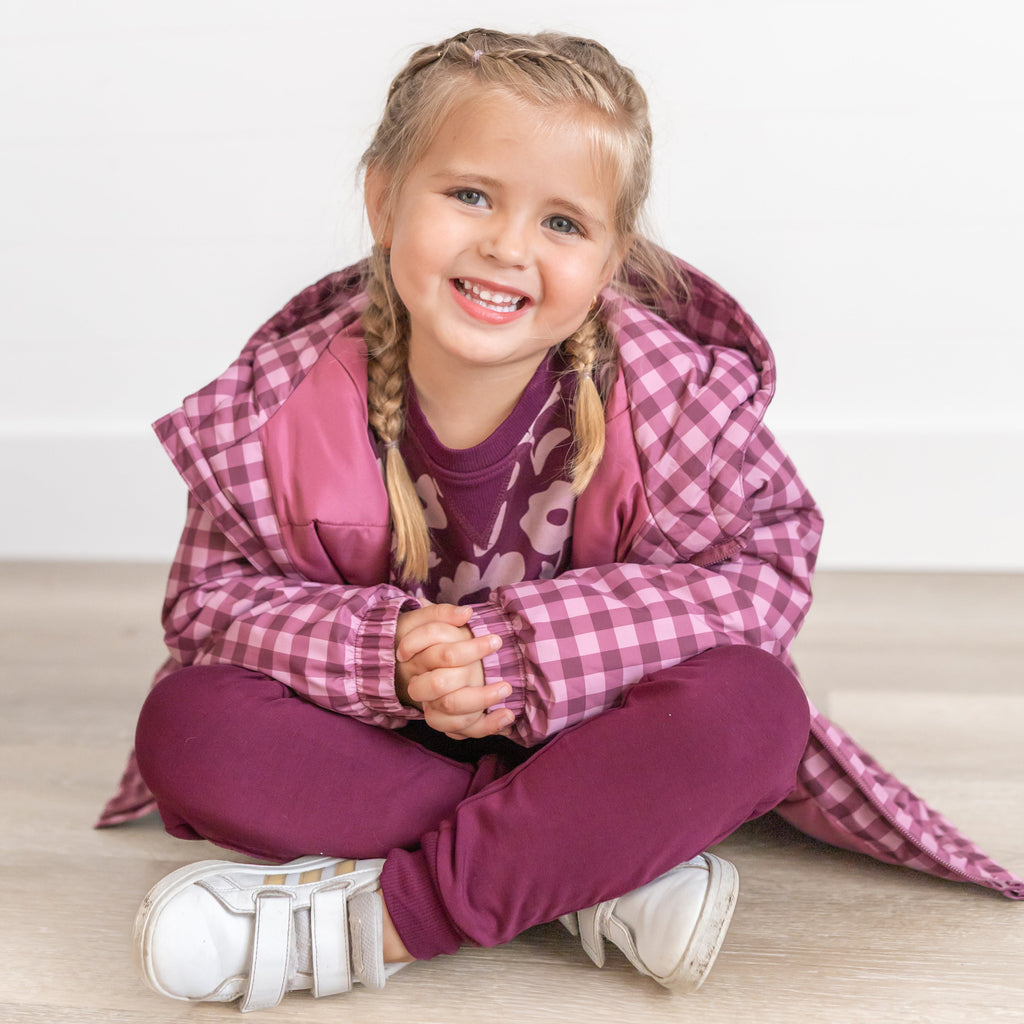 Deep Plum Bamboo French Terry Joggers