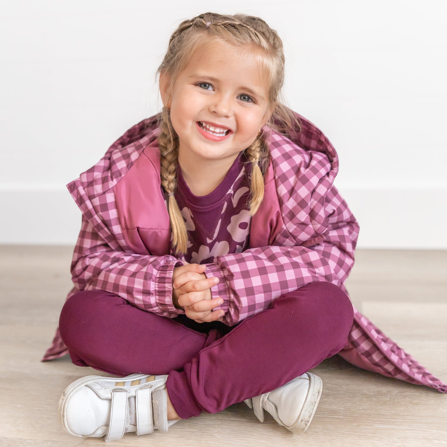 Deep Plum Bamboo French Terry Joggers