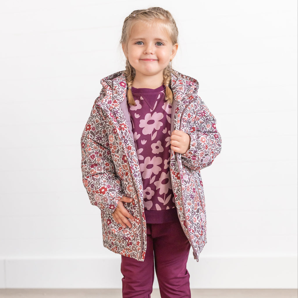 Fall Blooms Puffer Jacket