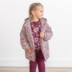 Deep Plum Floral Bamboo French Terry Pullover & Jogger Set