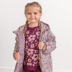 Deep Plum Floral Bamboo French Terry Pullover & Jogger Set