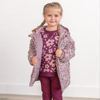 Deep Plum Floral Bamboo French Terry Pullover & Jogger Set
