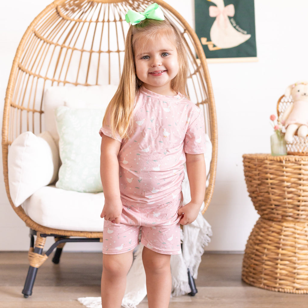 Ducks & Daisies Shorts Two-Piece Set