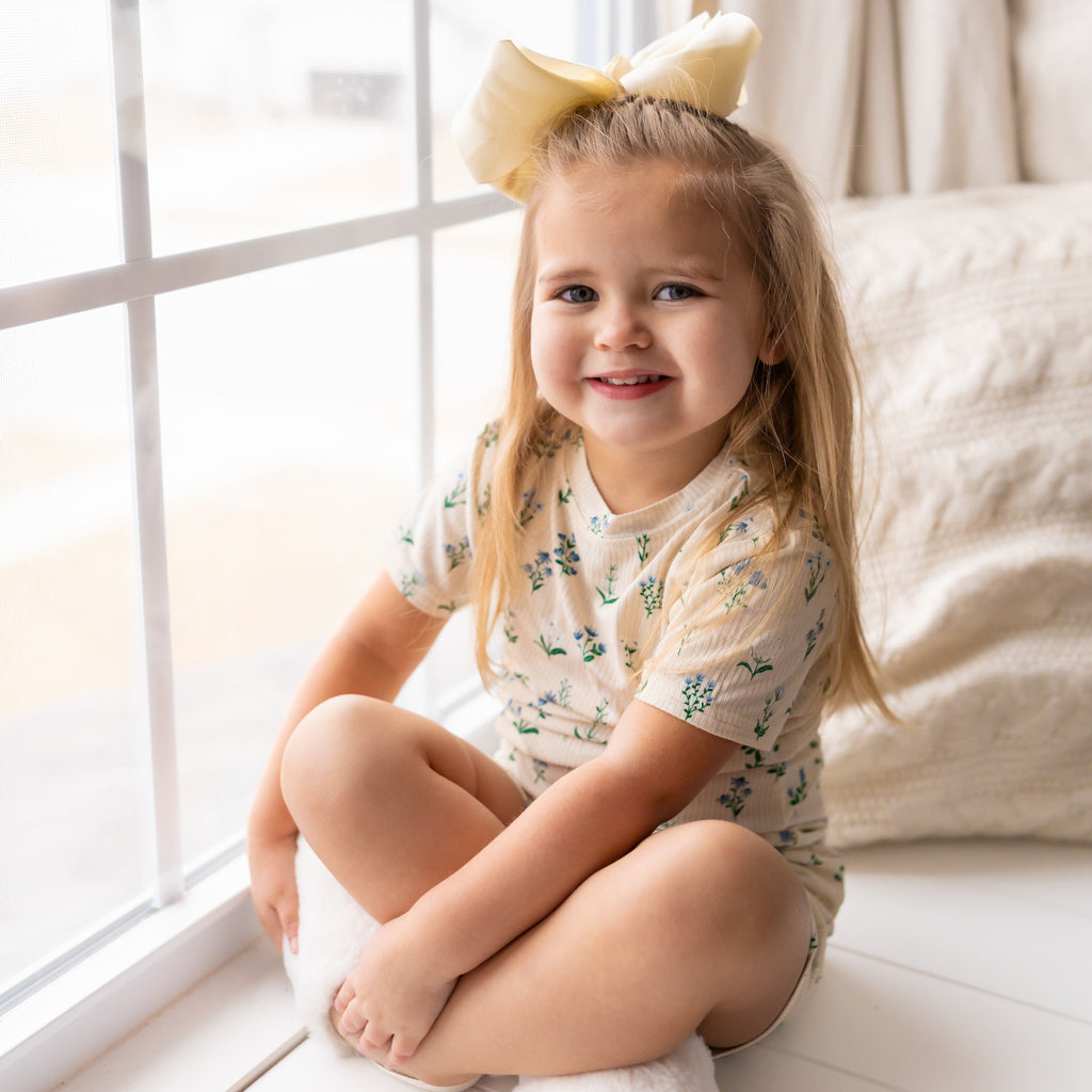 Morning Meadow Small Ribbed Shorts Two-Piece Set
