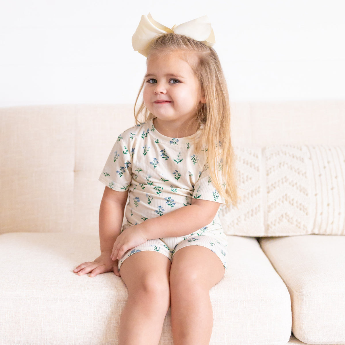 Morning Meadow Small Ribbed Shorts Two-Piece Set