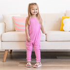 Bubblegum Pink Small Ribbed Harem Romper