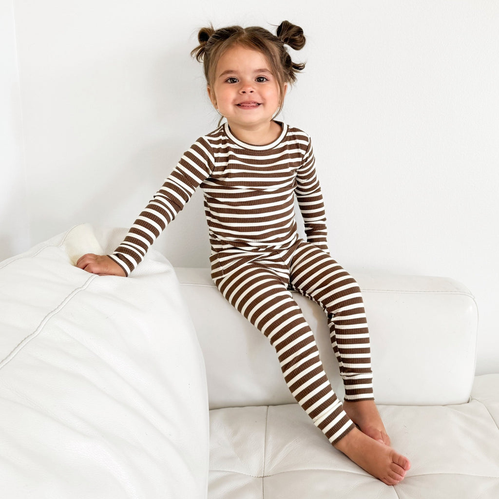 Pinecone Big Stripe Small Ribbed Two-Piece Set