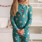 Sugar Cookies Frosted Teal Small Ribbed Two-Piece Set