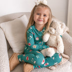 Sugar Cookies Frosted Teal Small Ribbed Two-Piece Set