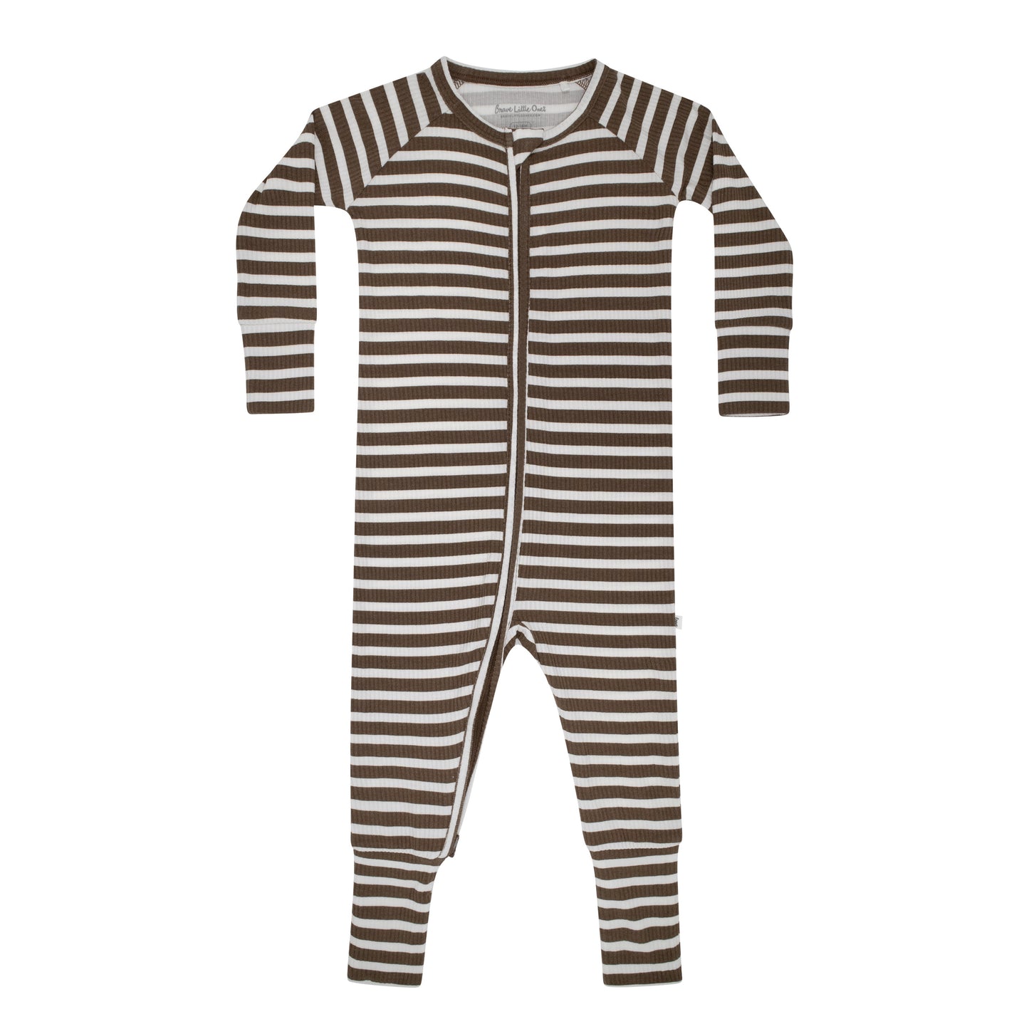 Pinecone Big Stripe Ribbed Zip Romper