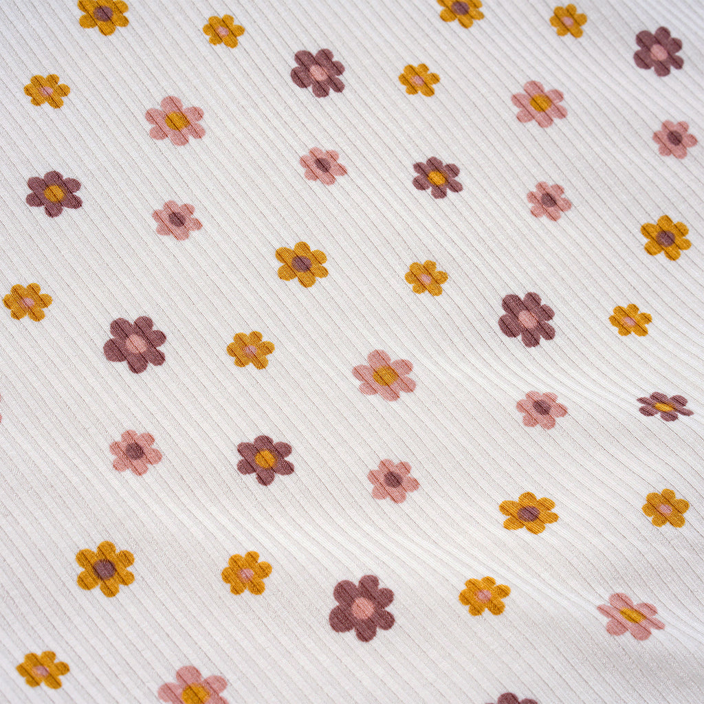 Pink Daisies Small Ribbed Adult Blanket