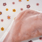 Pink Daisies Small Ribbed Toddler Blanket
