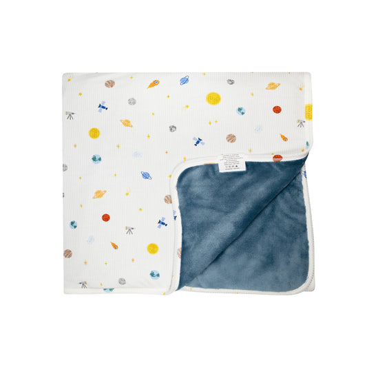 Planets Small Ribbed Toddler Blanket