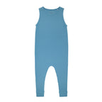 Poolside Blue Small Ribbed Harem Romper