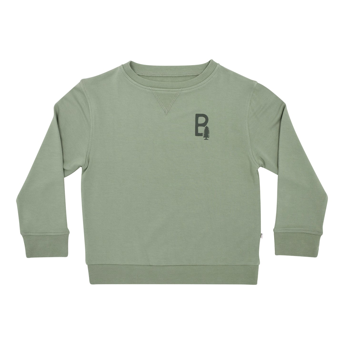 Brave With Tree Pale Sage Bamboo French Terry Pullover