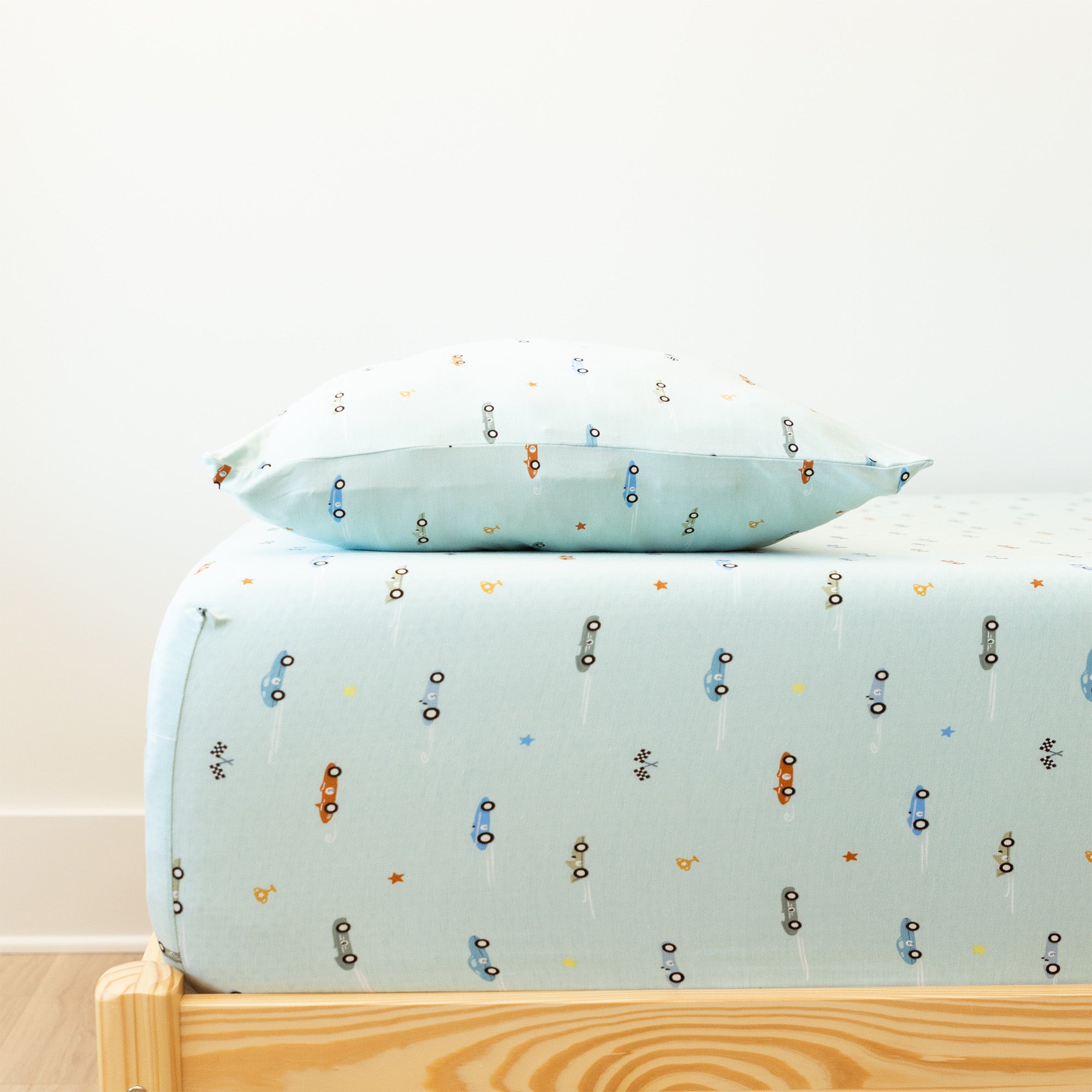 Race Cars Twin Sheet With Pillow Case