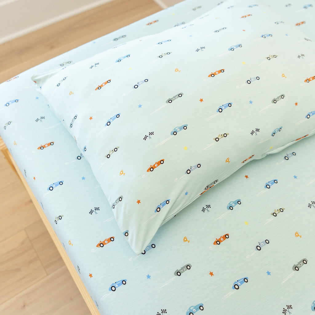 Race Cars Twin Sheet With Pillow Case