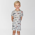 Road Vehicles Small Ribbed Shorts Two-Piece Set