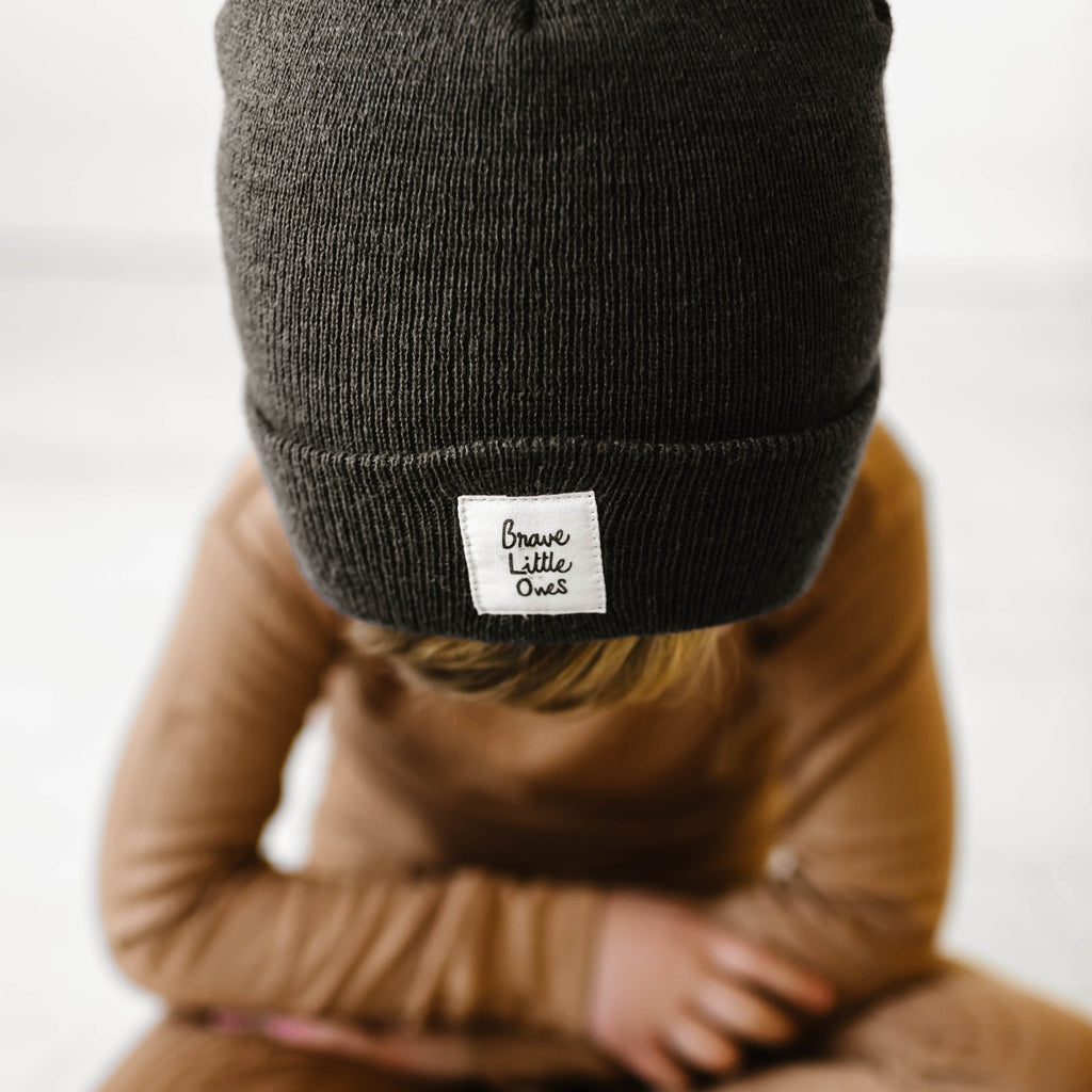Midnight Black Knit Beanie
