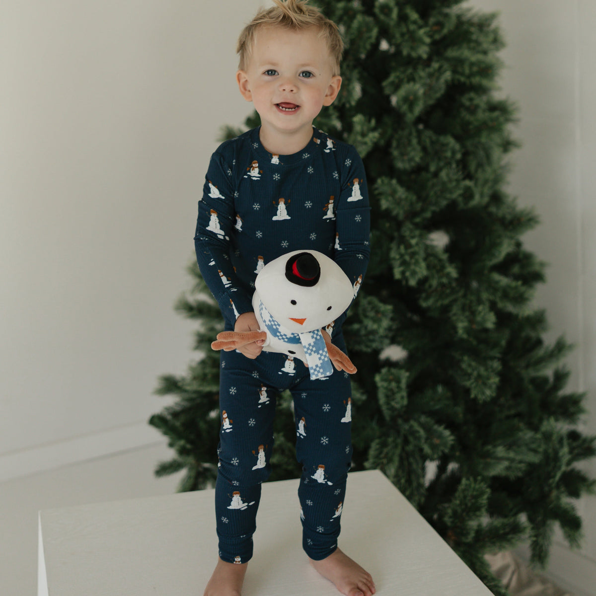 Snowmen Small Ribbed Two-Piece Set