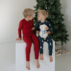 Snowmen Small Ribbed Two-Piece Set