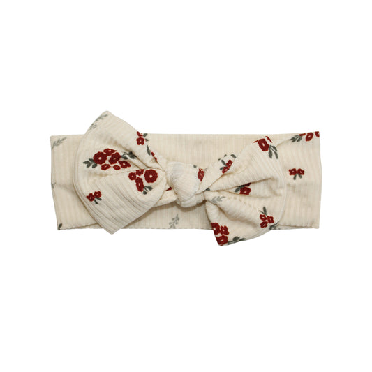 Scattered Floral Ribbed Bow