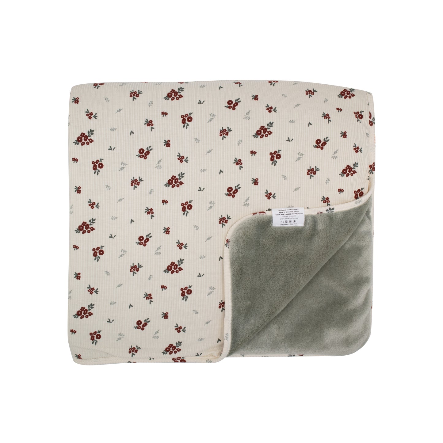 Scattered Floral Small Ribbed Toddler Blanket