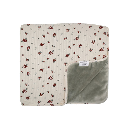 Scattered Floral Small Ribbed Adult Blanket