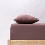 Plum Twin Sheet With Pillow Case