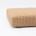 Caramel Small Gingham Crib Sheet