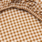 Caramel Small Gingham Twin Sheet With Pillow Case