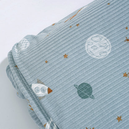 Space Explorers Small Ribbed Youth Blanket