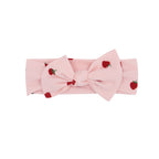 Strawberries Small Ribbed Bow