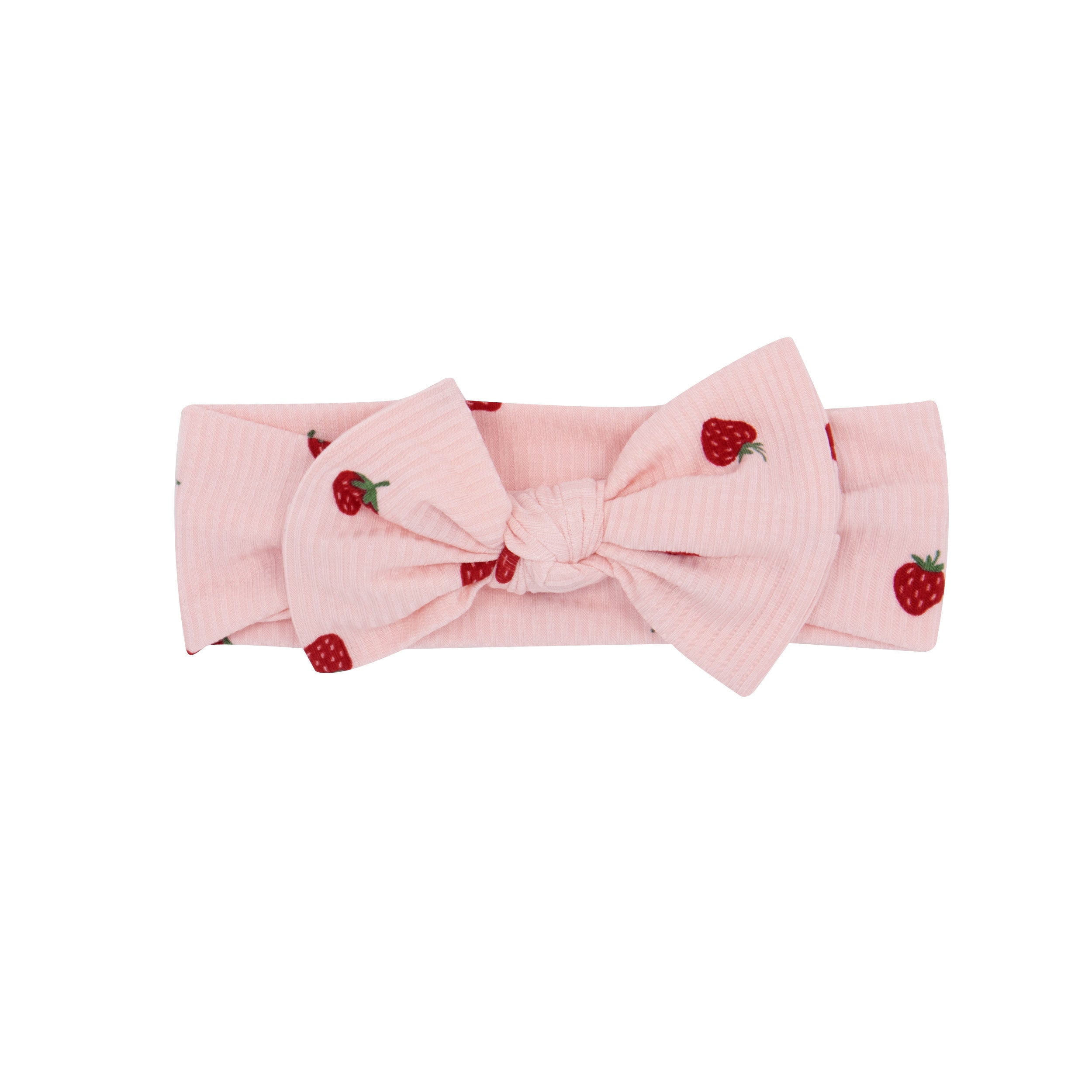 Strawberries Small Ribbed Bow