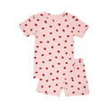 Strawberries Small Ribbed Shorts Two-Piece Set