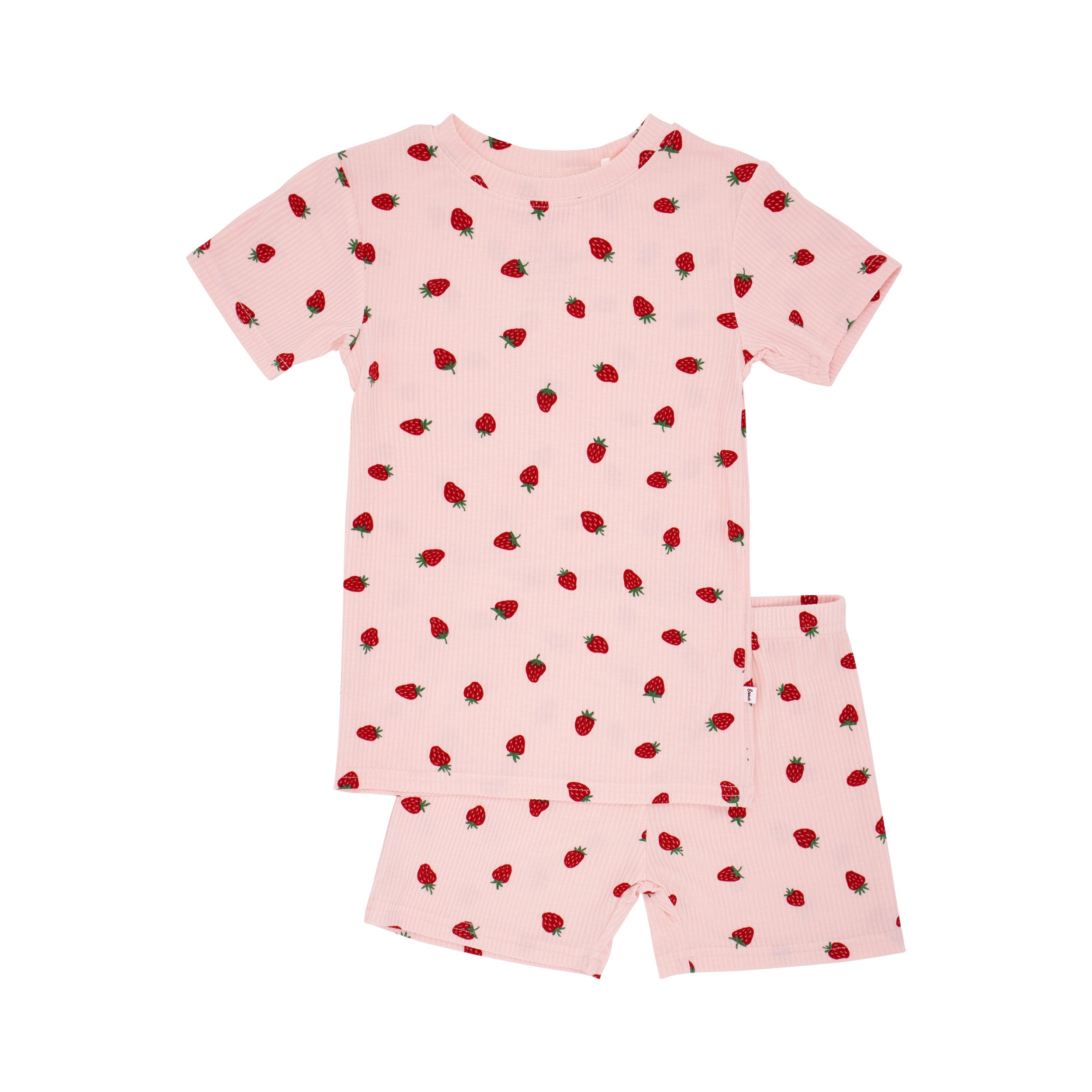 Strawberries Small Ribbed Shorts Two-Piece Set