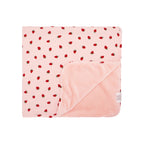 Strawberries Small Ribbed Toddler Blanket