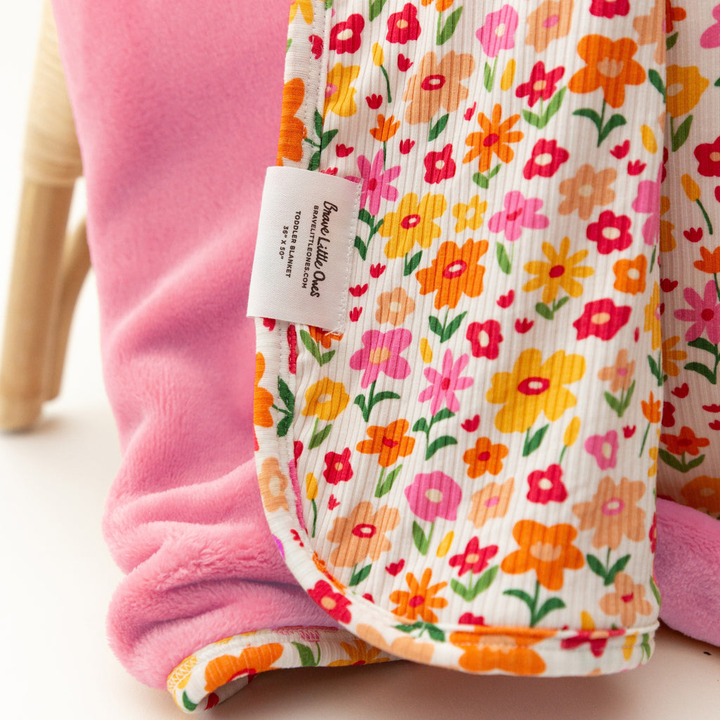 Summer Blooms Small Ribbed Adult Blanket