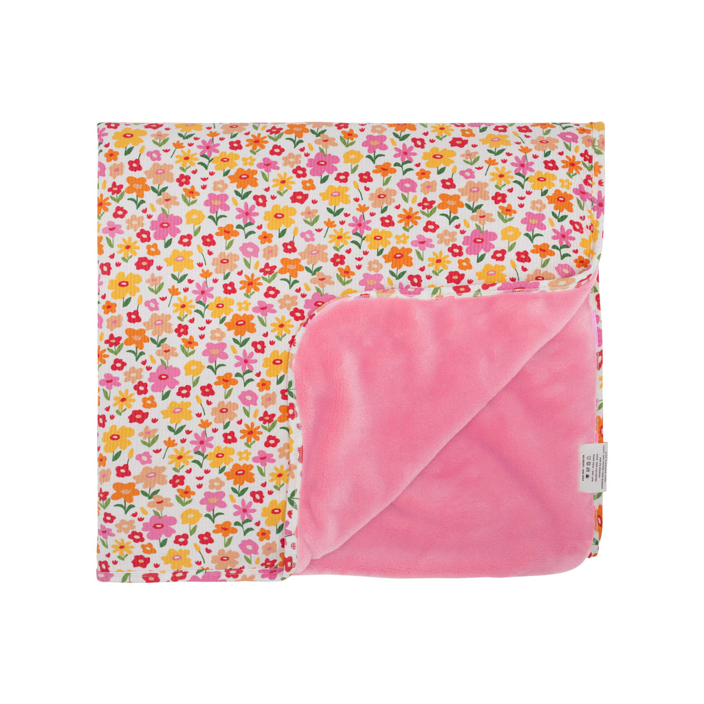 Summer Blooms Small Ribbed Youth Blanket