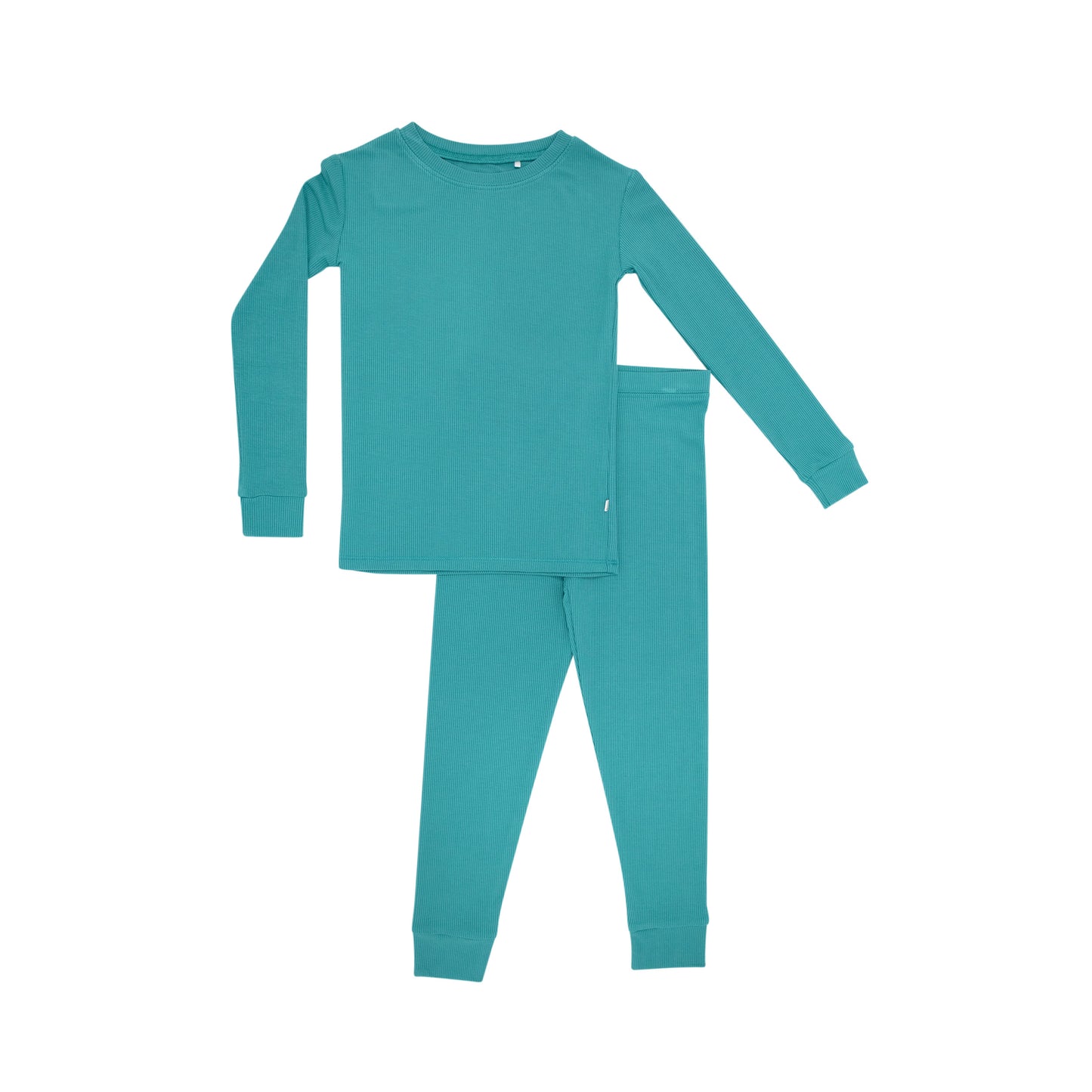 Teal Small Ribbed Two-Piece Set