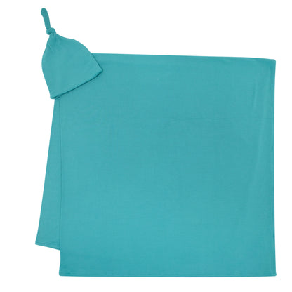 Teal Small Ribbed Swaddle Set