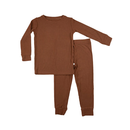 Terra Cotta Ribbed Two-Piece Set