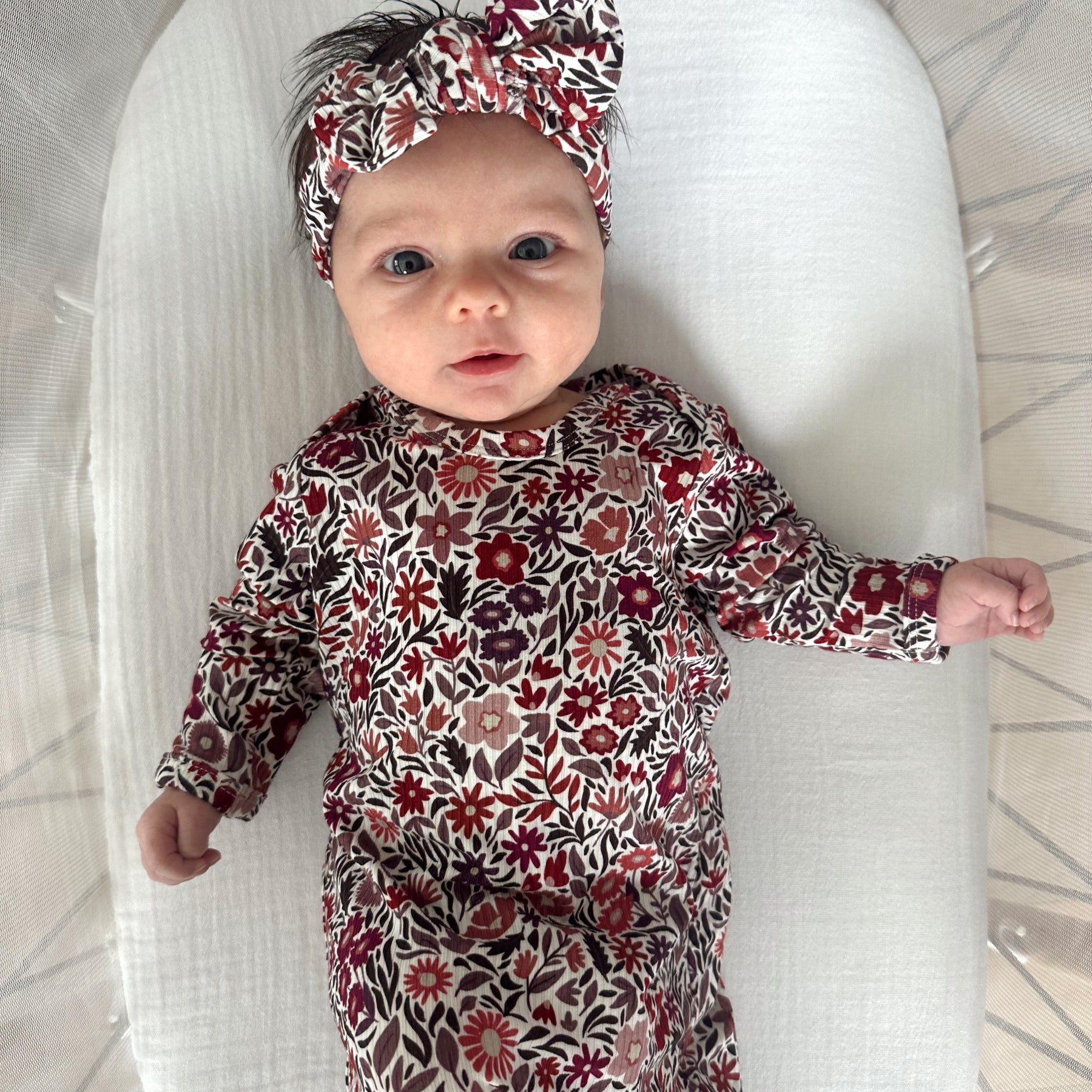 Fall Blooms Small Ribbed Bow