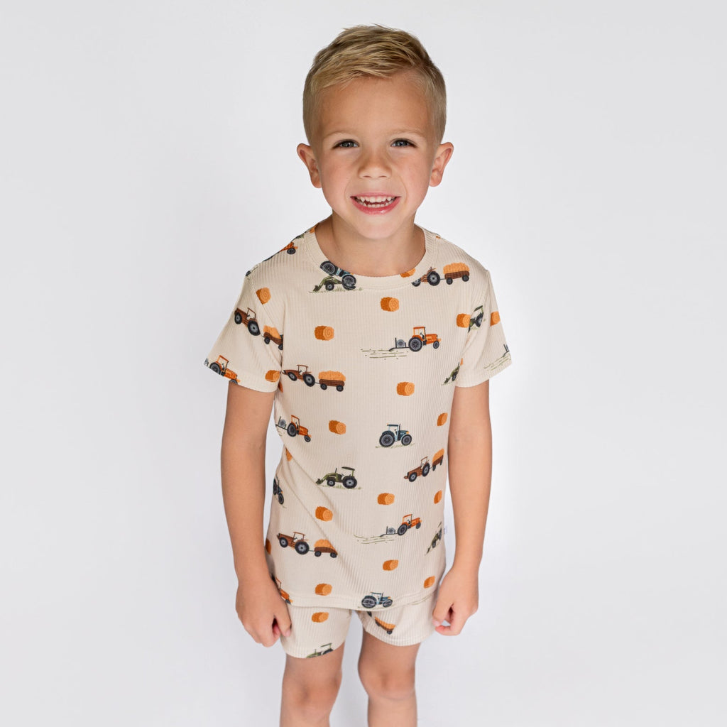 Tractors Small Ribbed Shorts Two-Piece Set
