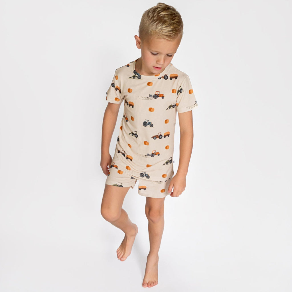 Tractors Small Ribbed Shorts Two-Piece Set