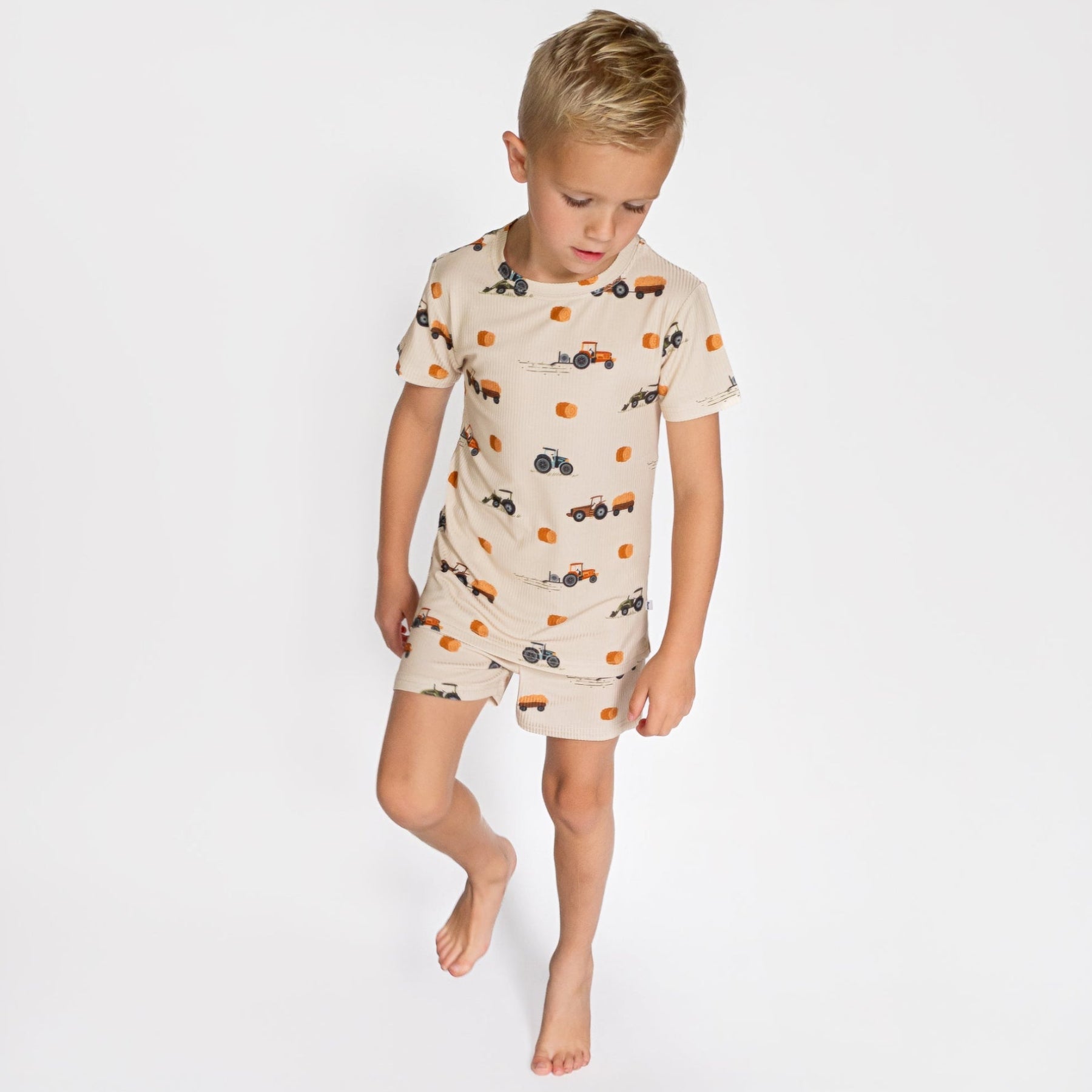 Tractors Small Ribbed Shorts Two-Piece Set