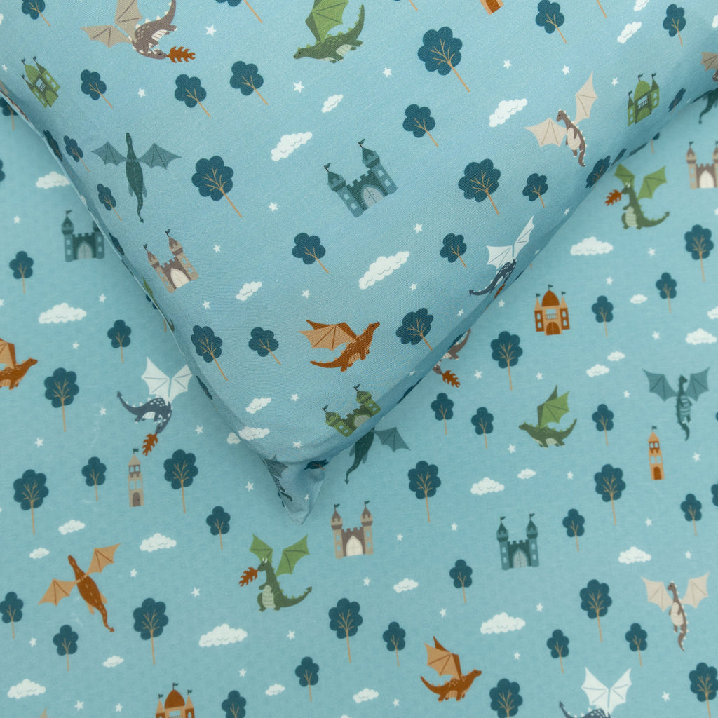 Dragons Twin Sheet With Pillow Case