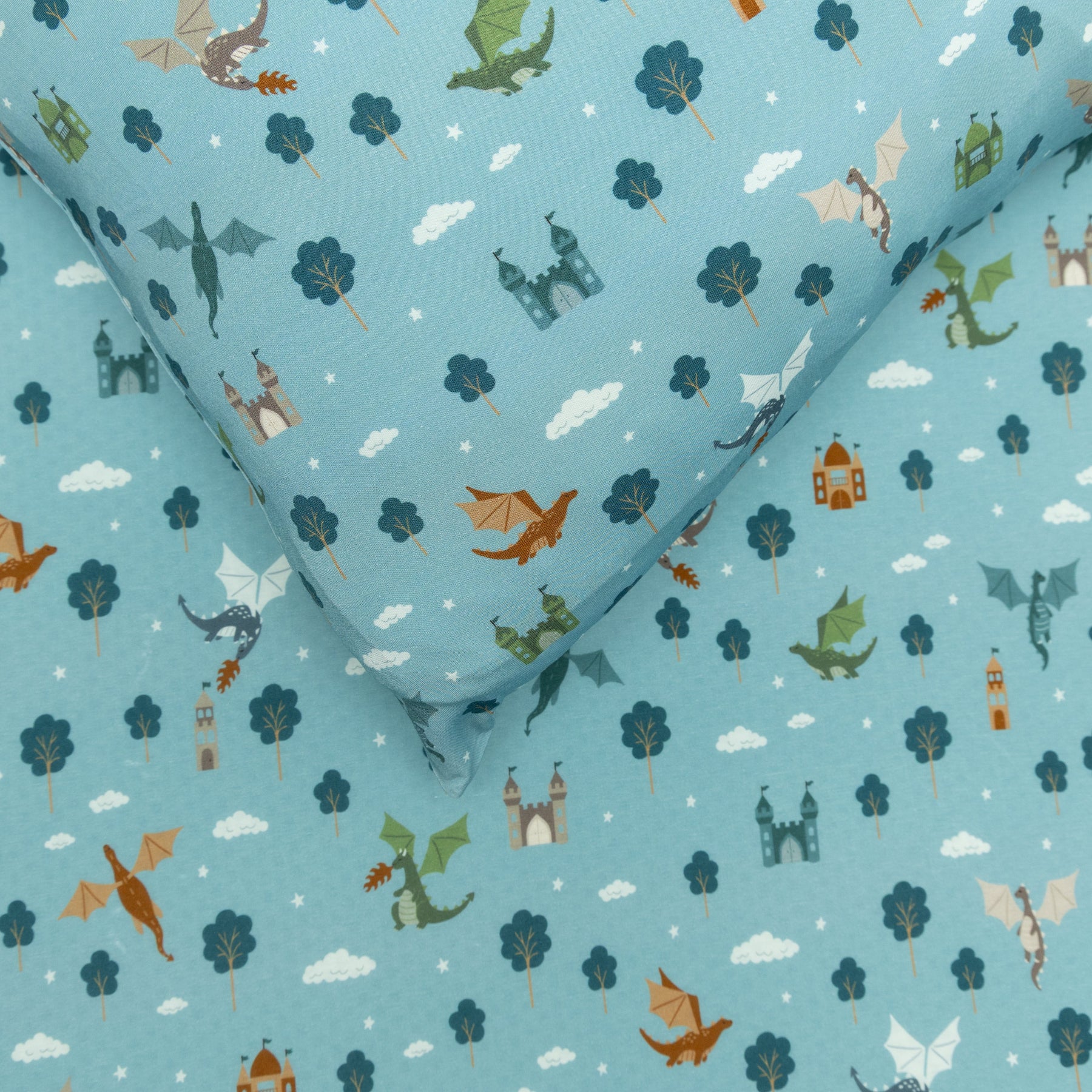 Dragons Twin Sheet With Pillow Case