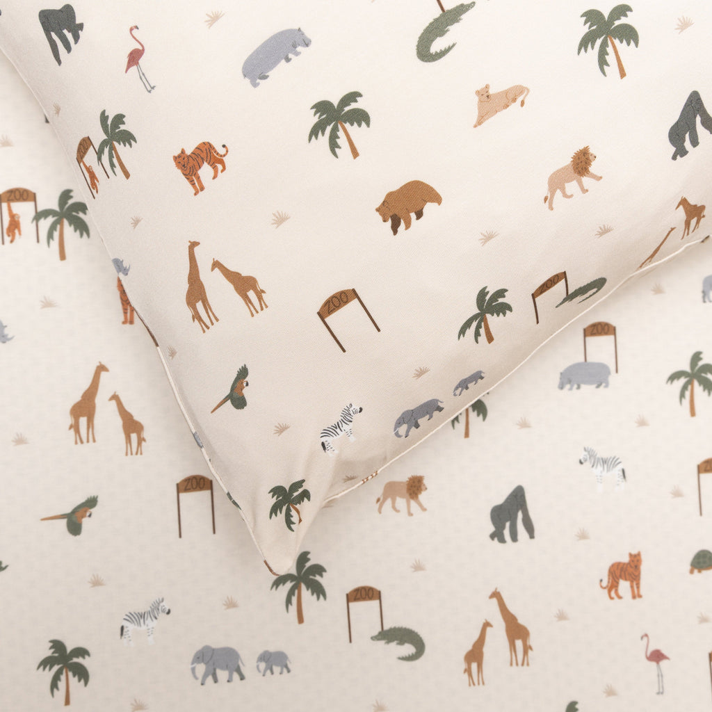 Zoo Day Twin Sheet With Pillow Case